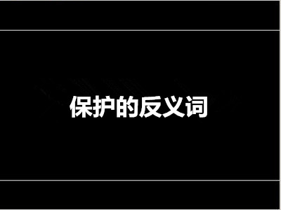 保护的反义词是什么 标准答案